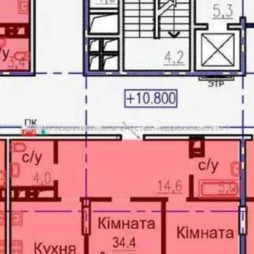 Продам квартиру, Авиационная ул. , 2 кім., 72 м², без внутренних работ 