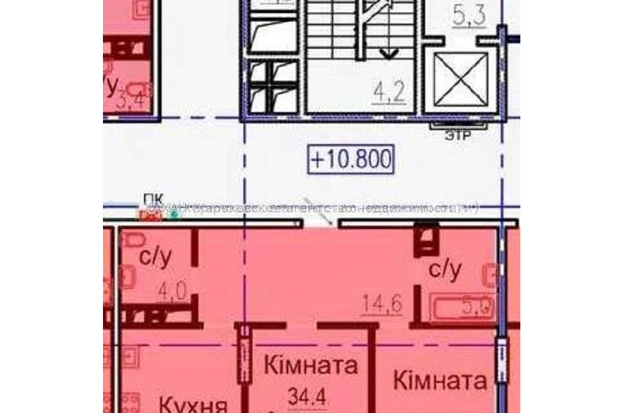 Продам квартиру, Авиационная ул. , 2  ком., 72 м², без внутренних работ 