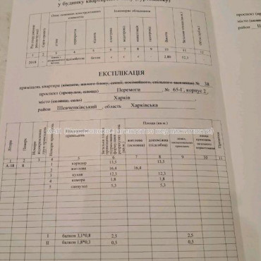 Продам квартиру, Победы просп. , 1 кім., 53 м², без внутренних работ 
