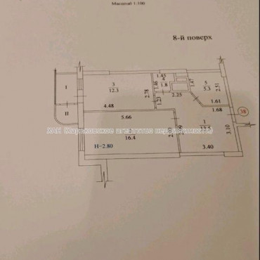 Продам квартиру, Победы просп. , 1 кім., 53 м², без внутренних работ 