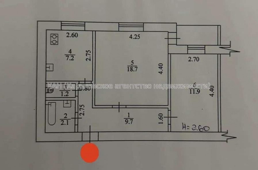 Продам квартиру, Юбилейный просп. , 2 кім., 51 м², косметический ремонт 