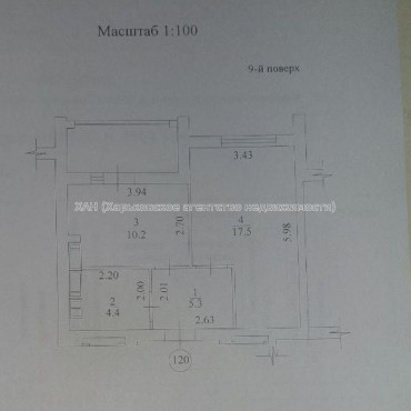Продам квартиру, Полтавский Шлях ул. , 1  ком., 40 м², без внутренних работ 