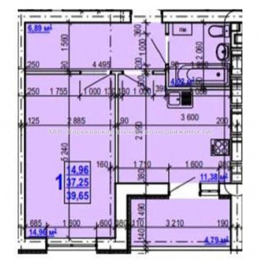Продам квартиру, Валентиновская ул. , 1  ком., 38 м², без внутренних работ 
