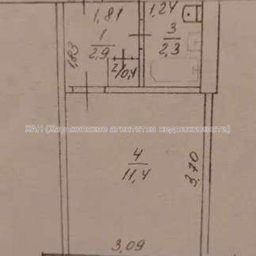 Продам квартиру, Каркача Ивана бульв. , 1 кім., 16 м², капитальный ремонт 