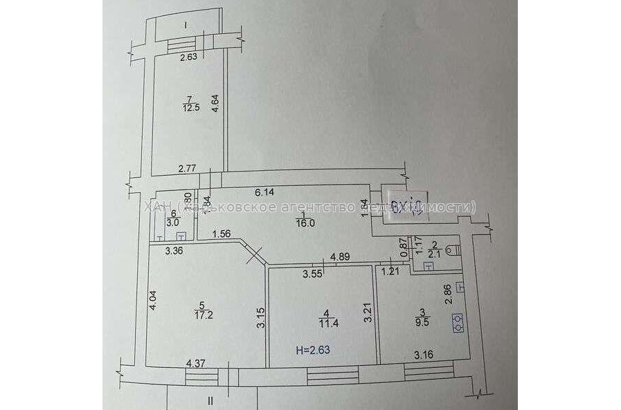 Продам квартиру, Победы просп. , 3  ком., 76 м², косметический ремонт 