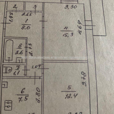 Продам квартиру, Гольдберговская ул. , 2  ком., 52 м², без ремонта 