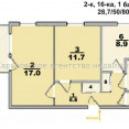 Продам квартиру, Архитекторов ул. , 2  ком., 50 м², советский ремонт 