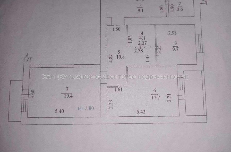 Продам квартиру, Победы просп. , 2  ком., 78 м², авторский дизайн 