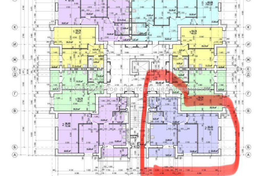 Продам квартиру, Мира ул. , 2 кім., 73 м², без внутренних работ 