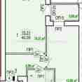 Продам квартиру, Борткевича ул. , 1  ком., 40 м², без внутренних работ 