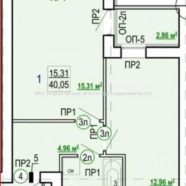 Продам квартиру, Борткевича ул. , 1  ком., 40 м², без внутренних работ