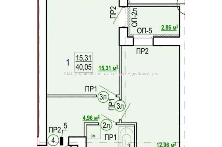 Продам квартиру, Борткевича ул. , 1  ком., 40 м², без внутренних работ 