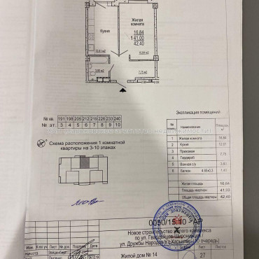 Продам квартиру, Гвардейцев Широнинцев ул. , 1  ком., 42.40 м², без ремонта 
