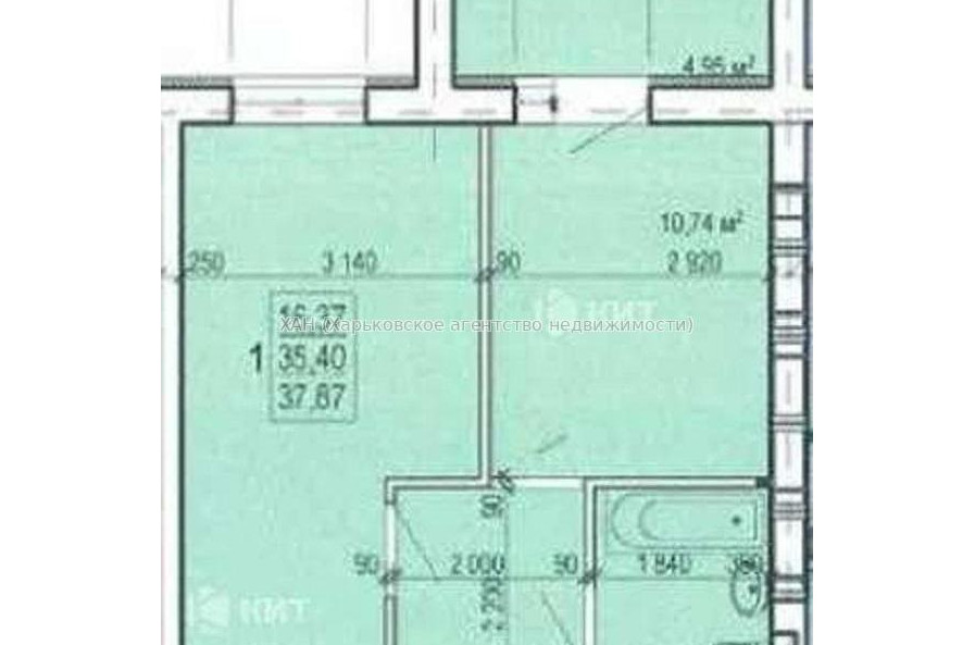 Продам квартиру, Шевченковский пер. , 1  ком., 37 м², без внутренних работ 