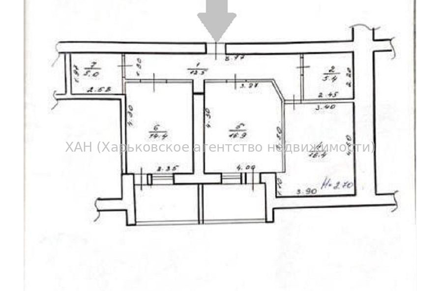 Продам квартиру, Соборности Украины ул. , 2  ком., 77 м², частичный ремонт 