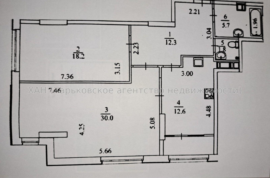 Продам квартиру, Молочная ул. , 2  ком., 84 м², без внутренних работ 