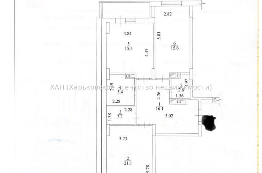 Продам квартиру, Героев Харькова просп. , 2 кім., 82 м², без ремонта 