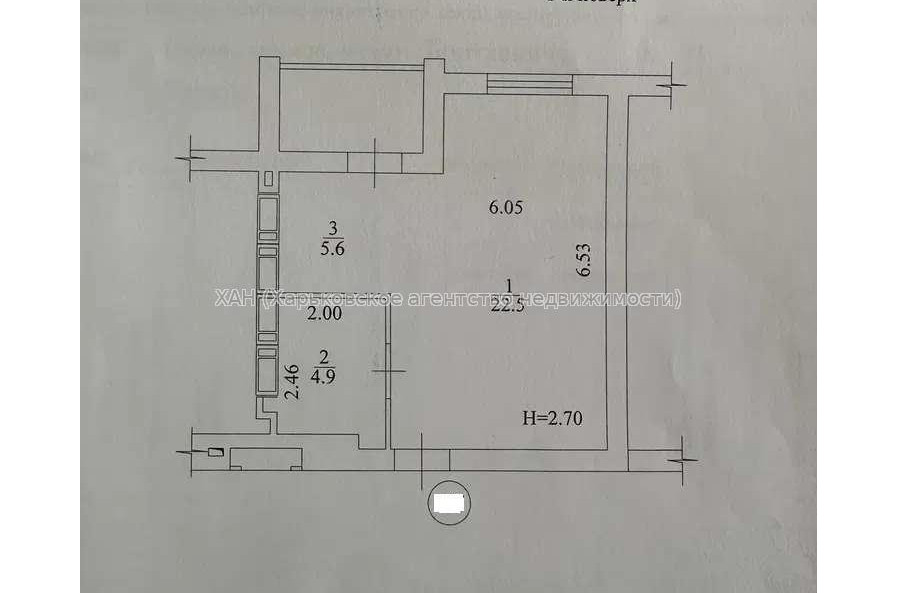 Продам квартиру, Шевченко ул. , 1 кім., 36 м², без внутренних работ 