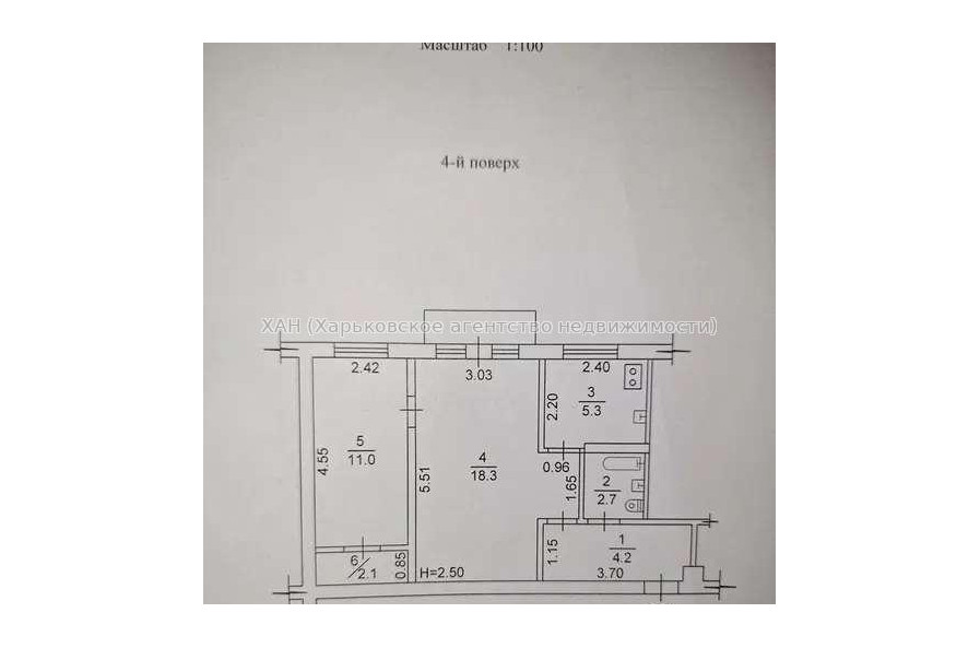 Продам квартиру, Танкопия ул. , 2  ком., 44 м², капитальный ремонт 