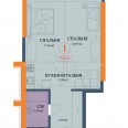 Продам квартиру, Куликовская ул. , 2  ком., 52 м², без внутренних работ 