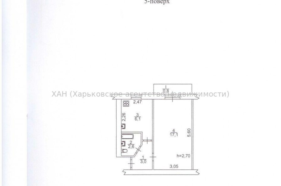 Продам квартиру, Науки просп. , 1  ком., 30 м², советский ремонт 
