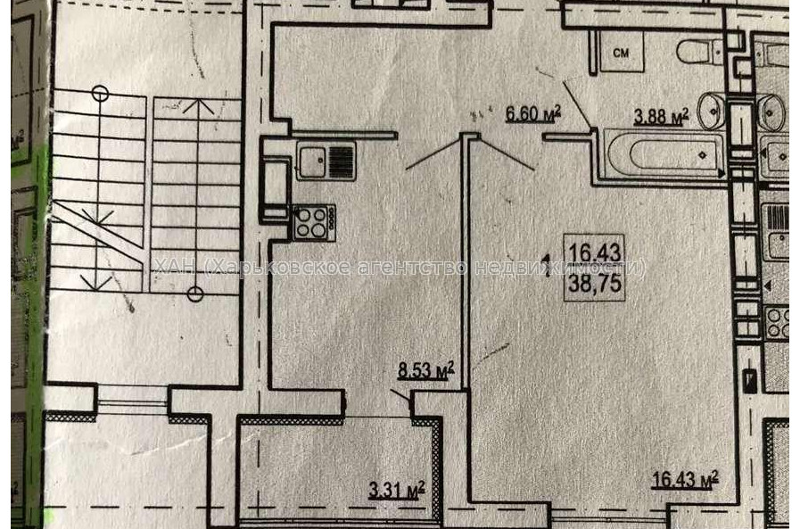 Продам квартиру, Борткевича ул. , 1 кім., 39 м², без ремонта 
