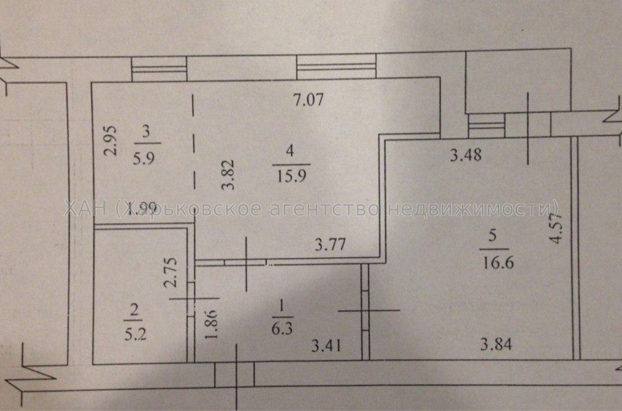 Продам квартиру, Клочковская ул. , 2  ком., 52 м², косметический ремонт 