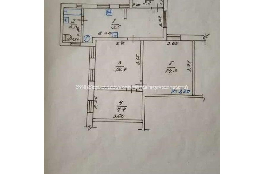 Продам квартиру, Конотопская ул. , 3  ком., 54 м², капитальный ремонт 