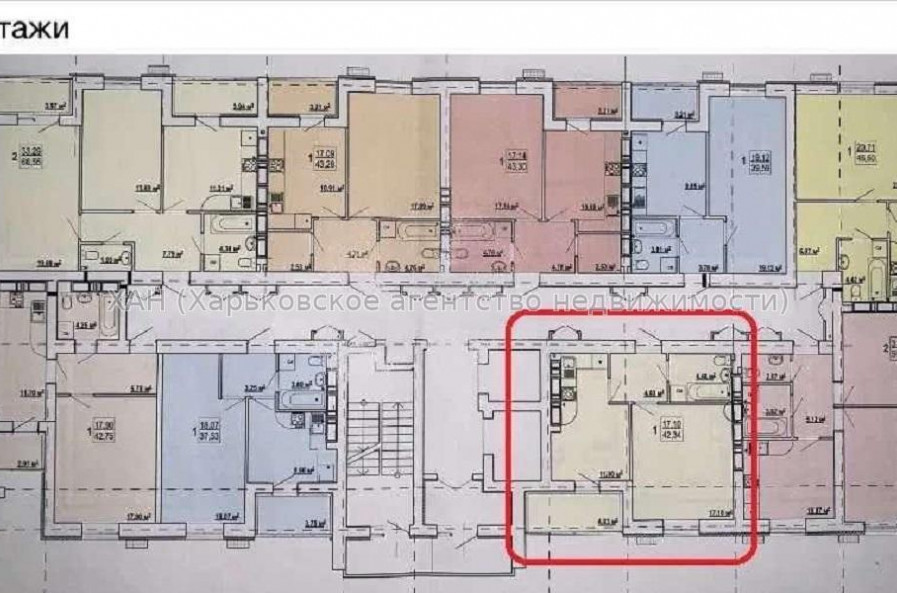 Продам квартиру, Шевченко ул. , 1  ком., 42 м², без отделочных работ 