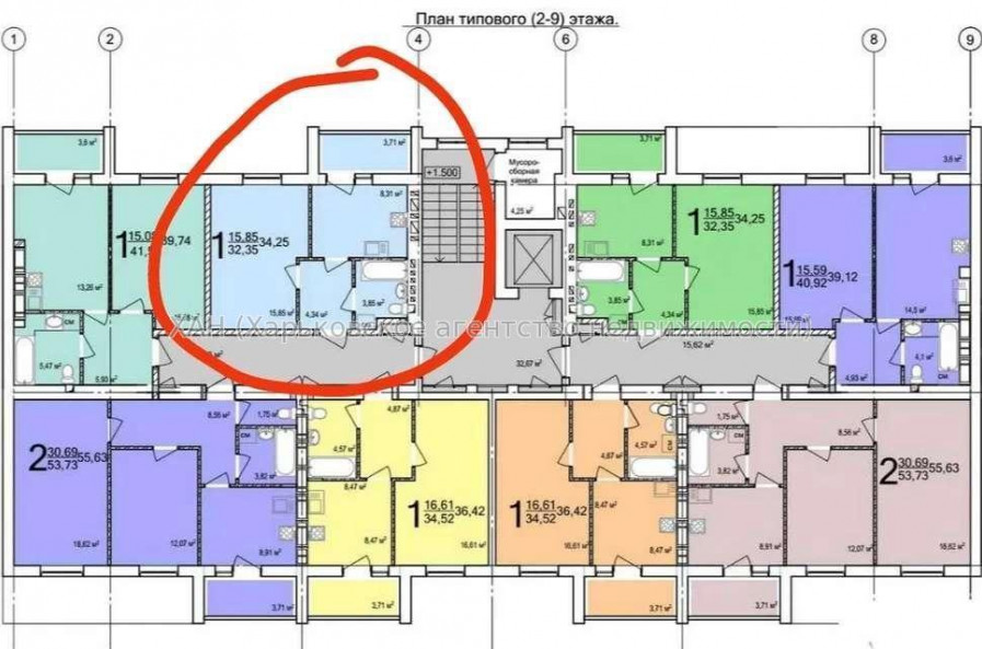 Продам квартиру, Шевченковский пер. , 1 кім., 35 м², без внутренних работ 