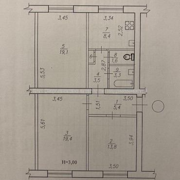 Продам квартиру, Кузнечная ул. , 3  ком., 75 м², советский ремонт 