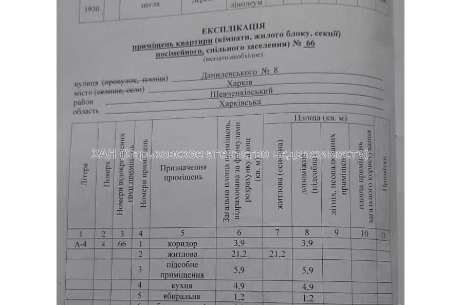 Продам квартиру, Данилевского ул. , 3  ком., 54 м², косметический ремонт 