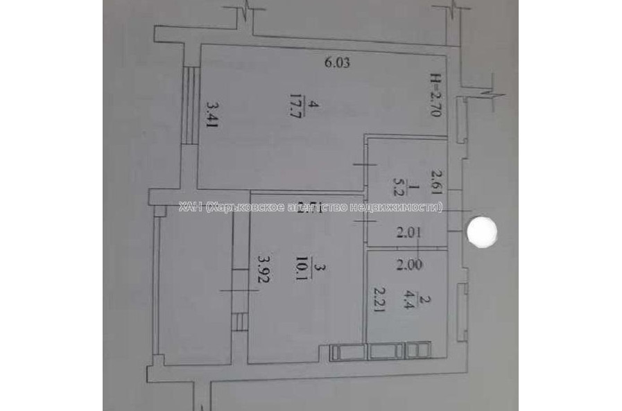 Продам квартиру, Полтавский Шлях ул. , 1  ком., 38 м², без внутренних работ 