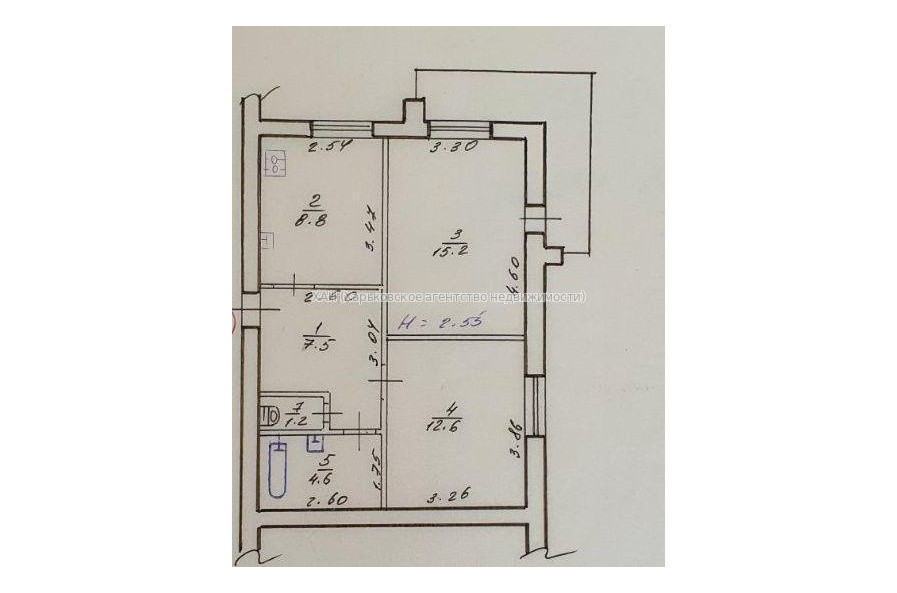 Продам квартиру, Золочевская ул. , 2  ком., 52 м², капитальный ремонт 
