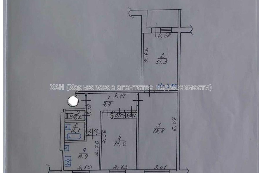 Продам квартиру, Салтовское шоссе , 3 кім., 64.20 м², советский ремонт 