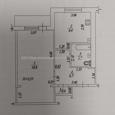 Продам квартиру, Ковтуна ул. , 1 кім., 39 м², капитальный ремонт 