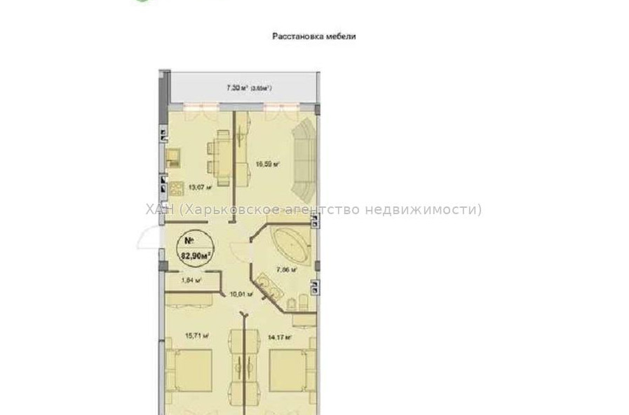 Продам квартиру, Профессорская ул. , 3  ком., 83 м², без внутренних работ 