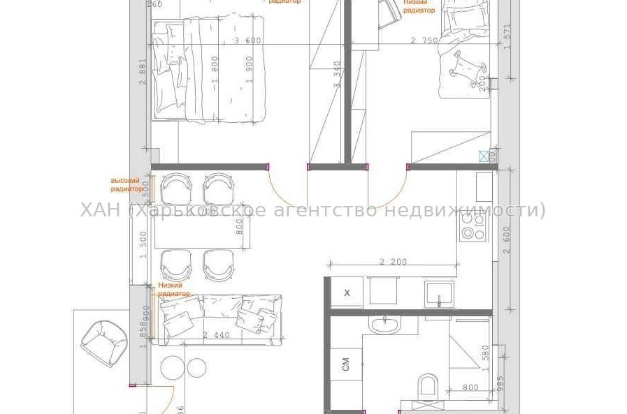 Продам квартиру, Профессорская ул. , 2  ком., 61 м², без внутренних работ 