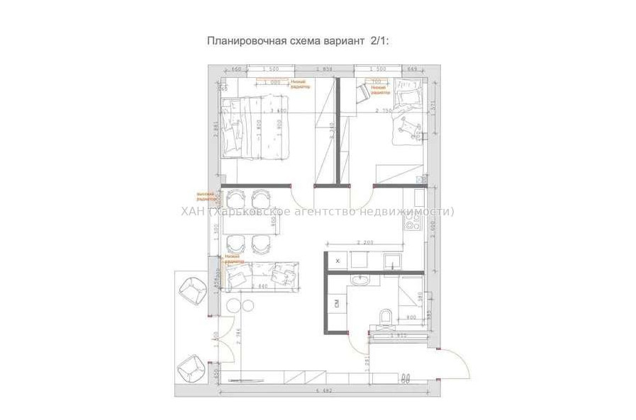 Продам квартиру, Профессорская ул. , 2 кім., 61 м², без ремонта 