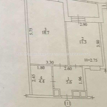 Продам квартиру, Гвардейцев Широнинцев ул. , 1 кім., 43 м², частичный ремонт 