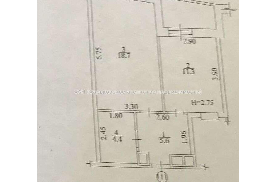 Продам квартиру, Гвардейцев Широнинцев ул. , 1 кім., 43 м², частичный ремонт 