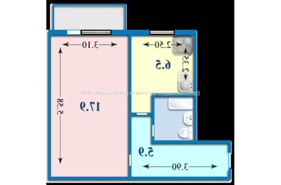 Продам квартиру, Героев Харькова просп. , 1  ком., 32 м², советский ремонт 