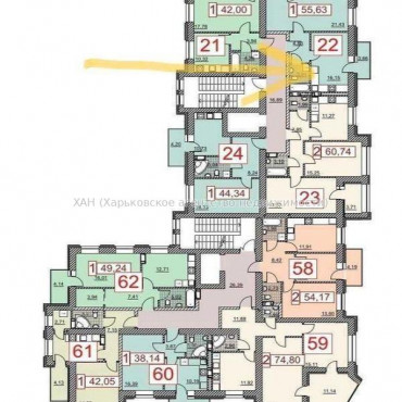 Продам квартиру, Григоровское шоссе , 2 кім., 53 м², без ремонта 