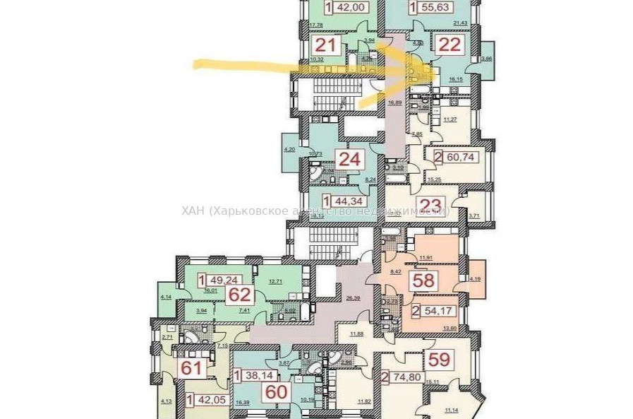 Продам квартиру, Григоровское шоссе , 2 кім., 53 м², без ремонта 