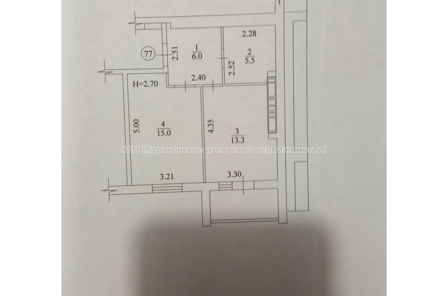 Продам квартиру, Шевченковский пер. , 1 кім., 42 м², без внутренних работ 