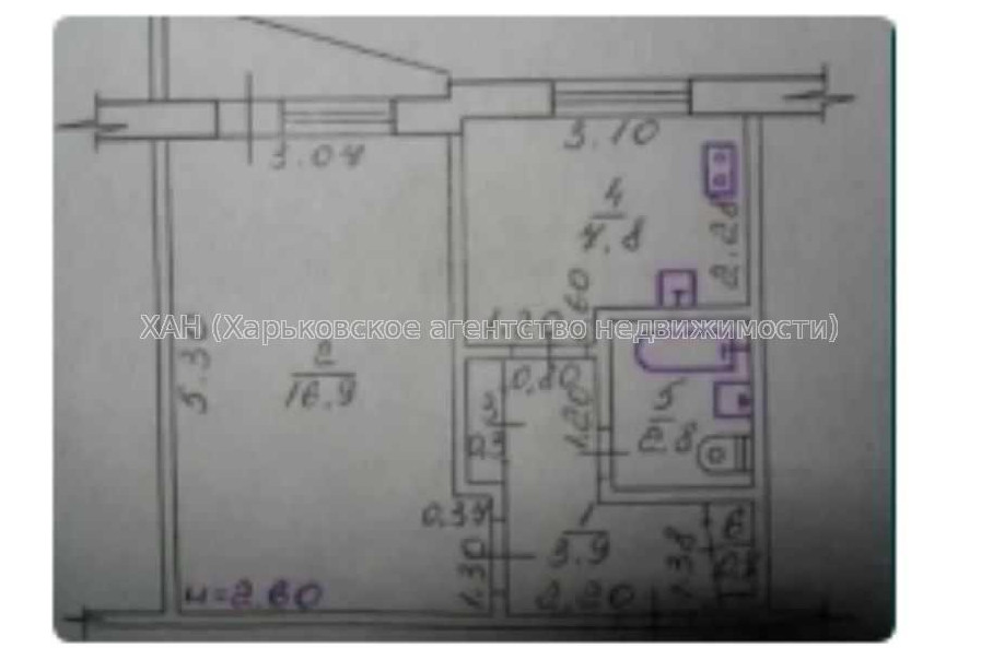 Продам квартиру, 1 кім., 33 м², советский ремонт 