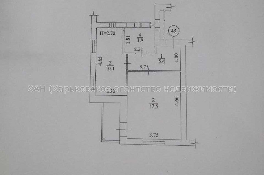 Продам квартиру, Шевченко ул. , 1 кім., 40 м², без отделочных работ 