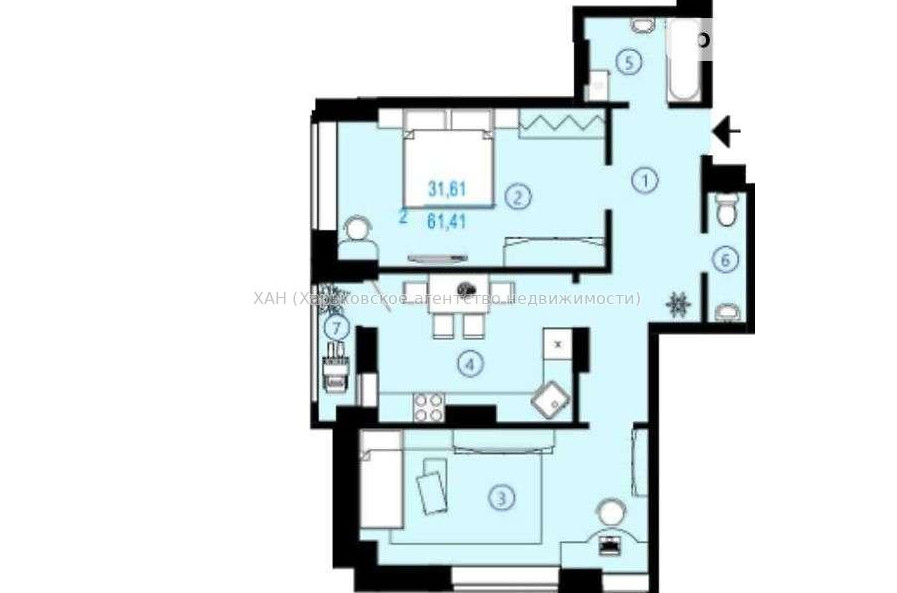 Продам квартиру, Гвардейцев Широнинцев ул. , 2  ком., 62 м², без внутренних работ 