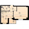 Продам квартиру, Гвардейцев Широнинцев ул. , 1  ком., 45 м², без внутренних работ 