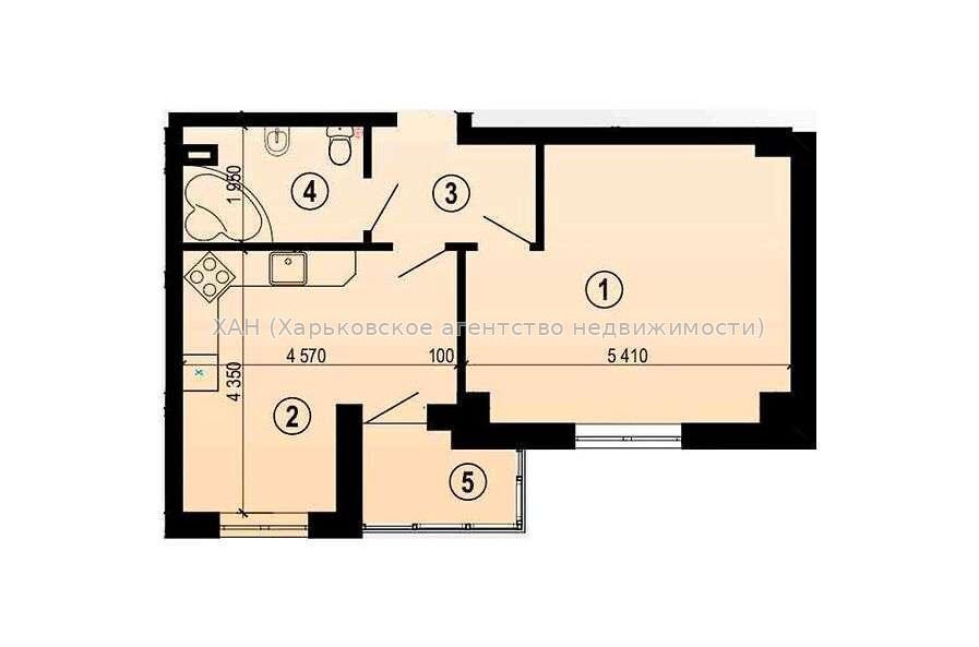 Продам квартиру, Гвардейцев Широнинцев ул. , 1  ком., 45 м², без внутренних работ 